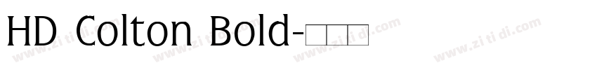 HD Colton Bold字体转换